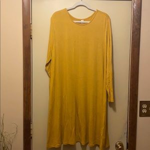 Mustard yellow swing dress